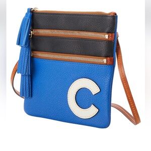 Chicago Cubs Dooney & Bourke Infield Triple Zip Crossbody Purse